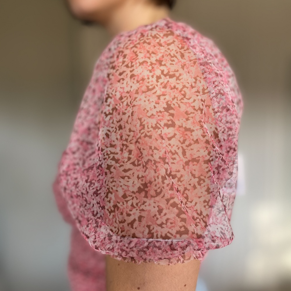 Stellah pink puff sleeve blouse - Picture 2 of 7